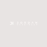 White text on a light gray background reads JH to the left, with JORDAN HARBINGER in uppercase letters to the right. The text has a modern, minimalist design.