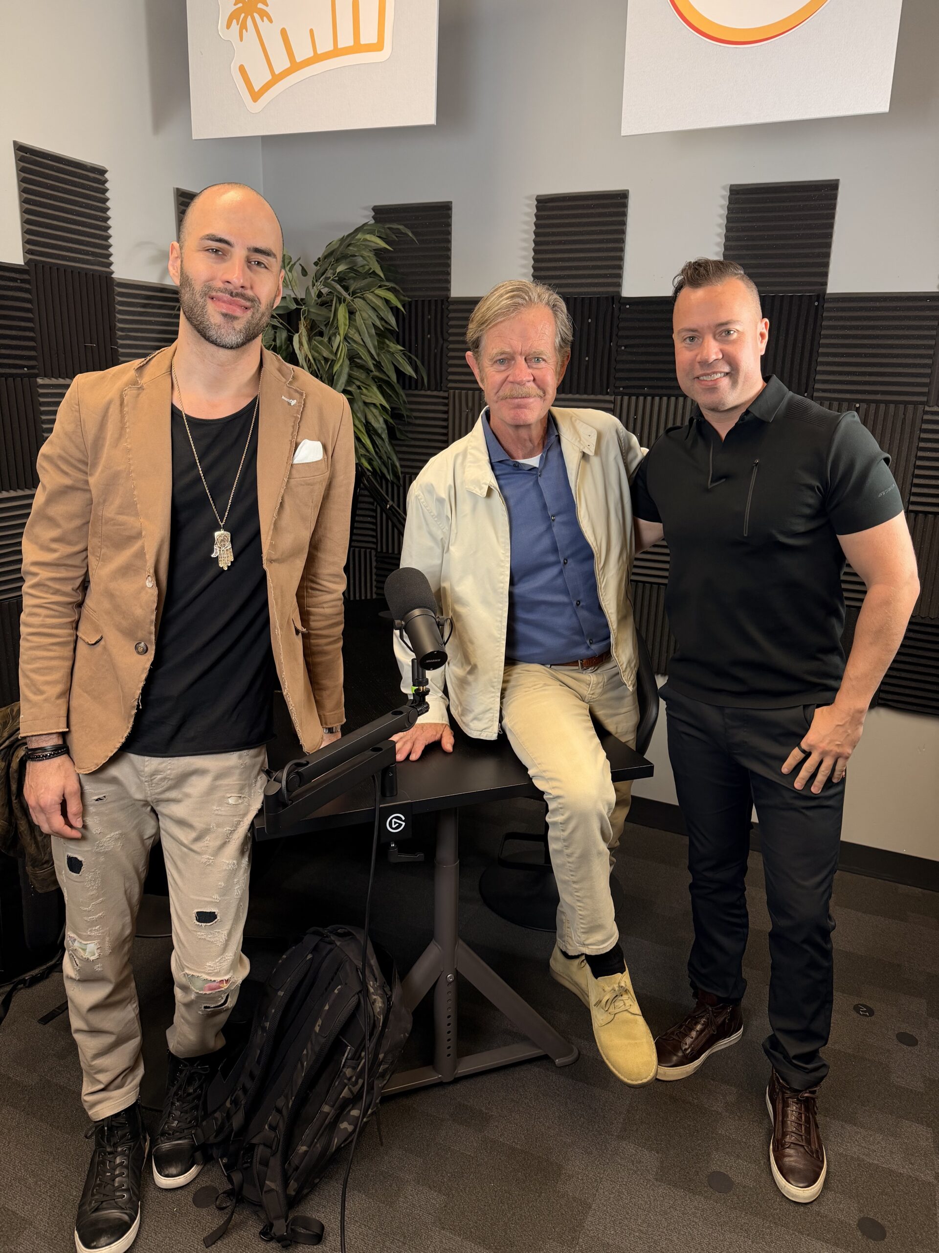 Gabriel Mizrahi, William H. Macy, and Handsome Boy #1.