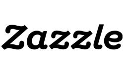 The Zazzle logo features the word “Zazzle” in bold, black, playful, rounded letters on a white background.