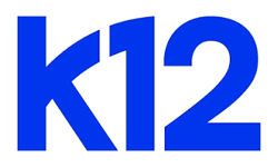 Bold blue text displays “K12” on a white background.