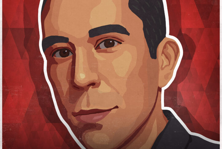 Stylized portrait of Alex Davies for The Jordan Harbinger Show episode 1404.