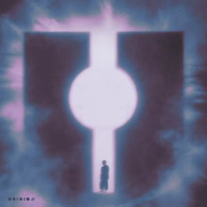 A person stands in front of a glowing, light-filled keyhole shape, with the word ORIGIN // and the name Kaskade in the bottom left corner.